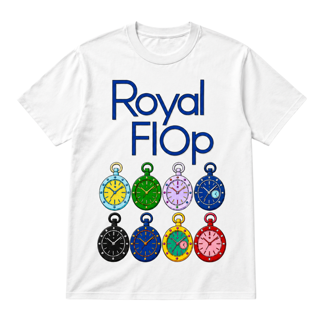 Royal Flop Drop limited edition white tee